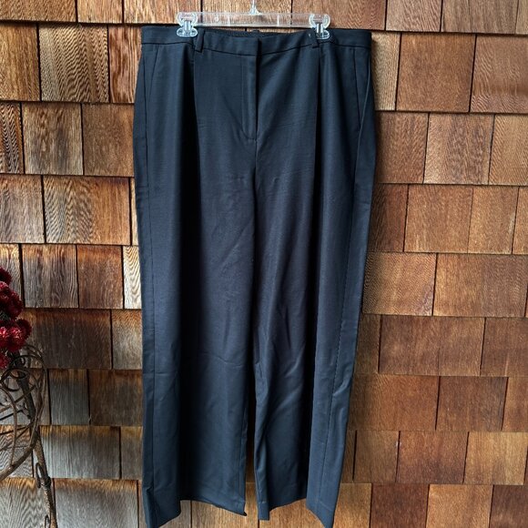 NEW J. Crew Bold Black Essential Wide Leg Pant in Women's 16 Tall - Picture 1 of 11